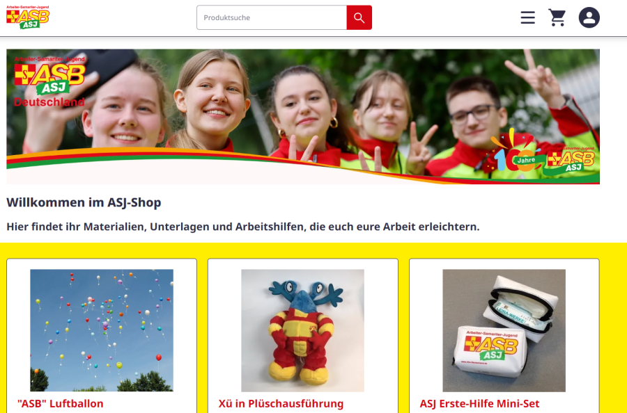 Screenshot Relaunch neuer Shop