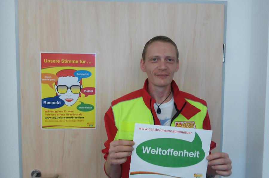 Andreas stimmt für Weltoffenheit